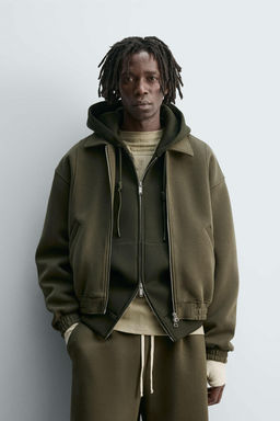 NEOPRENE-EFFECT BOXY FIT JACKET - Zara фото 2