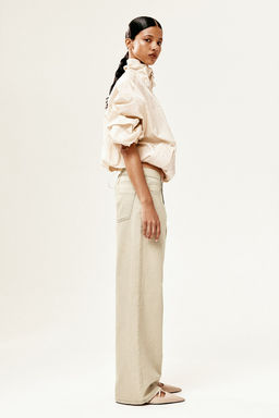 Pantalon recto de sarga