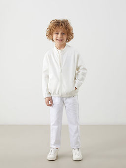 Basic Erkek ?ocuk Fermuarl? Sweatshirt