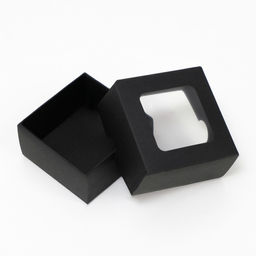 Цена за 10 шт. Коробка складная, крышка-дно, с окном, черная, 8 х 8 х 4 см - UPAK LAND фото 3