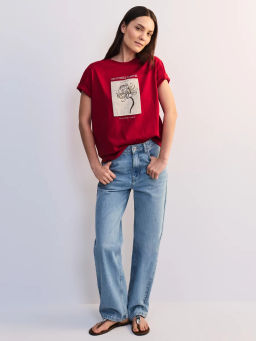 Футболка из хлопка с принтом ZR2605023425-70 / Zarina