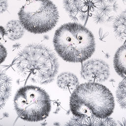 Ежата 1,5 сп./Пододеяльник: 1 шт. - 215*145; Простыня: 1 шт. - 214*150; Наволочка: 2 шт. - 70*70; Поплин детский