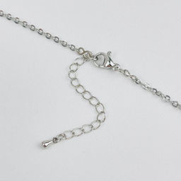 Колье на цепочке из Розового кварца, Лунного камня и Жемчуга 40 см +