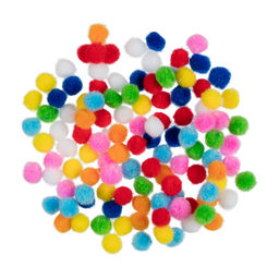 Hobbius SKPO-10 Помпоны 10 мм 100 шт ассорти  фото 3