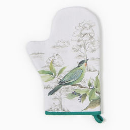 Варежка-прихватка Этель Птицы 20х28см,саржа, 100% х/л, ватин 250г/м2  фото 2