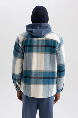 Рубашка Relax Fit в клетку с длинным рукавом Lumberjack - Defacto фото 5