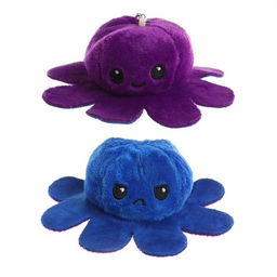 Мягкая игрушка-трансформер «Осьминог-перевёртыш», 12 см, на брелоке, МИКС