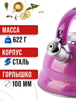 31211 Чайник 3л нерж/сталь со свистком MB (х12) - Mayer&boch фото 8