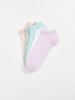 Puantiyeli K?z ?ocuk Patik ?orap 5li