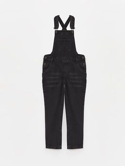 Kare Yaka K?z ?ocuk Jean Salopet