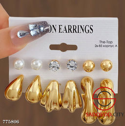 Женский набор сережек 6 в 1 - Bruno фото 2