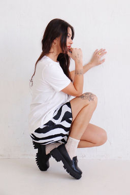 11417 Мини-юбка вязаная чёрно-белая - Martichelli фото 21