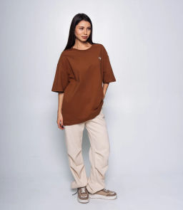 Футболка #КТ442, коричневый