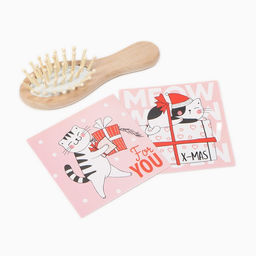 Набор подарочный новогодний «Merry catmas» полотенце и аксессуары (5 предметов)