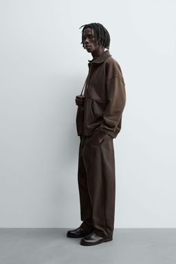 QUARTER-ZIP RIBBED SWEATSHIRT - Zara фото 4