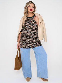 Блузка 0087-29 черный муар