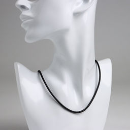 Цена за 10 шт. Шнурок корейская вощёная нить, 45 см, d=3 мм, чёрная