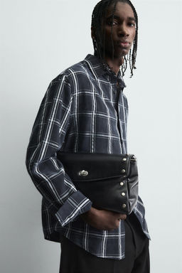 FLOWING CHECK SHIRT - Zara фото 7