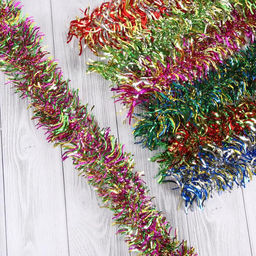 Цена за 10 шт. Мишура Волна цвет d-10 см, 200 см, микс - Зимнее волшебство фото 3