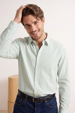 Ye_il Oversize Erkek G_mlek TMNSS25GO00024