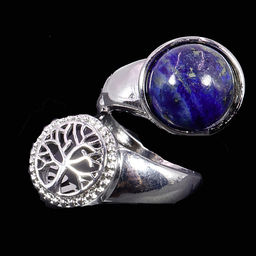 Кольцо из камня Лазурит с Деревом Жизни привлекает карьерный рост и стабильность - Сандаловый дом фото 2