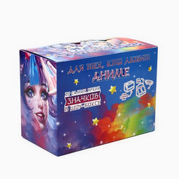 Цена за 20 шт. Значки деревянные Аниме в шоубоксе, 20 шт.