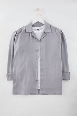 TRENDYOL MAN Beyaz Oversize Fit Apas Yaka Yazl?k Keten Gorunumlu Gomlek TMNSS23GO00053 - Trendyolmilla фото 76