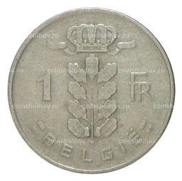 Монета 1 франк 1951 года Бельгия  Надпись на фламандском (BELGIE)