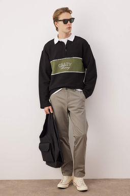 Yesil Erkek Gabardin Dokulu Kumas Pantolon TMNAW26PL00026