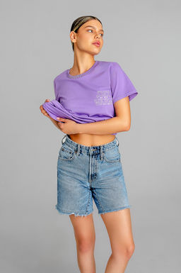 Арт. 3175 Футболка женская 44-52 (5 шт) Цвет:лила - Калинка фото 7