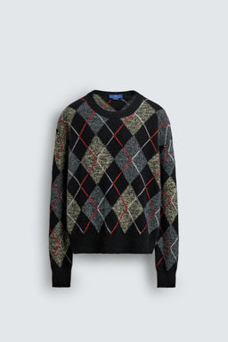 ARGYLE JUMPER 100% CASHMERE AARON LEVINE X ZARA фото 8