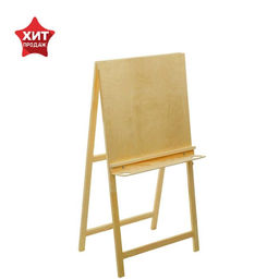 Мольберт тип «Хлопушка», 120×60×65 см, планшет 60×60 см, полка с двумя подстаканниками, неокрашенное дерево, Calligrata