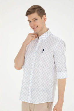 Мужская темно-синяя рубашка с длинным рукавом - U.s. polo assn фото 3