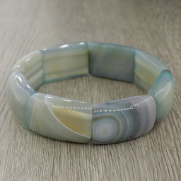 Браслет Афродита агат светло-голубой, длина 20см - Agat77 фото 5