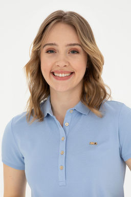 Женское голубое трикотажное платье Неожиданная скидка в корзине - U.s. polo assn фото 2