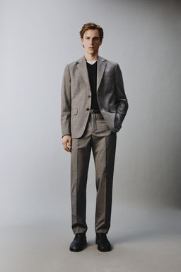 BLAZER TRAJE CUADROS / Marr?n