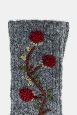KNIT MITTENS WITH FLORAL EMBROIDERY - Zara фото 5