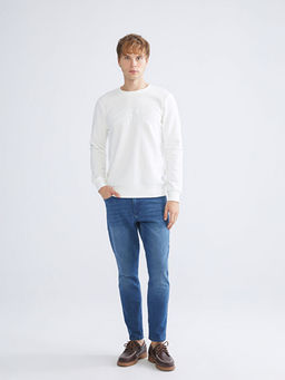 Bisiklet Yaka Uzun Kollu Sweatshirt