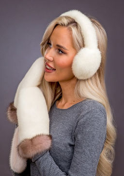 Наушники норка жемчуг