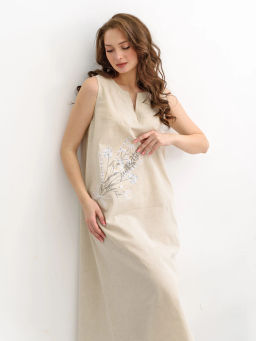 ЛЕН с ХЛОПКОМ  Сарафан платье  Льняное лето - Оптима фото 7