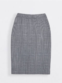 CONTE Классическая юбка-футляр MISS CHIC grey-ivory check