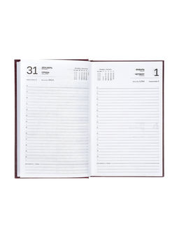 Ежедневник датированный Calligrata, А5, 2026, твёрдая обложка из бумвинила, 168 листов, коричневый