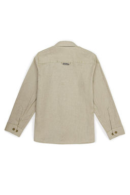 Базовая рубашка темно-хаки с длинным рукавом для мальчика - U.s. polo assn фото 2