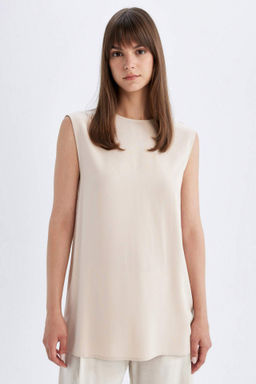Regular Fit Bisiklet Yaka Basic Duz Atlet Tunik - Defacto фото 2