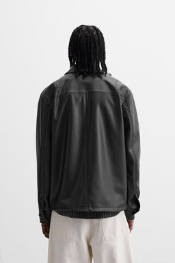 LEATHER EFFECT JACKET - Zara фото 12