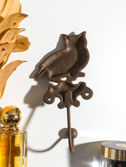 Крючок декоративный чугун "Сова на ветке" 8х18х6 см