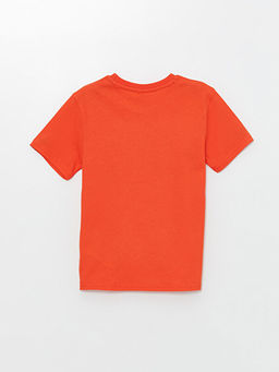 Bisiklet Yaka Bask?l? K?sa Kollu Erkek ?ocuk Ti??rt - Waikiki фото 3