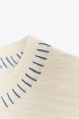 CONTRAST KNIT TOP - Zara фото 9