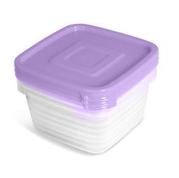 Набор контейнеров для прод. "Унико" квадр. 0,45 л 3шт. (СВЧ) арт.С215