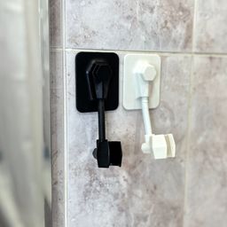 Самоклеящийся держатель для лейки душа на стену (2823) Самоклеящийся держатель для лейки душа на стену черная (2823-2) - Мой органайзер фото 3